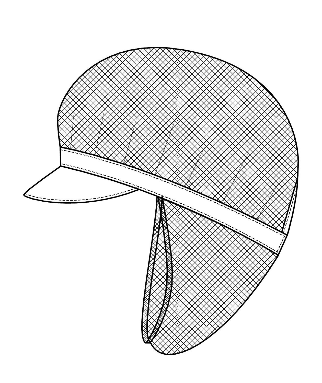 Kentaur HACCP cap with hair net, White, White, large image number 2