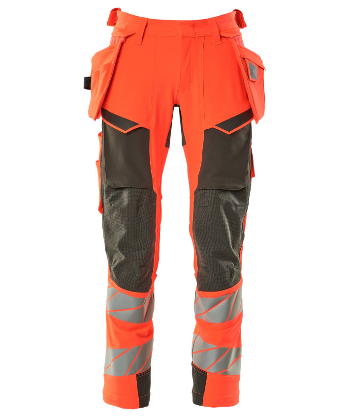 Mascot Accelerate Safe Handwerkerhose Full stretch, Hi-vis Rot/dunkles Anthrazit, Hi-vis Rot/dunkles Anthrazit, swatch