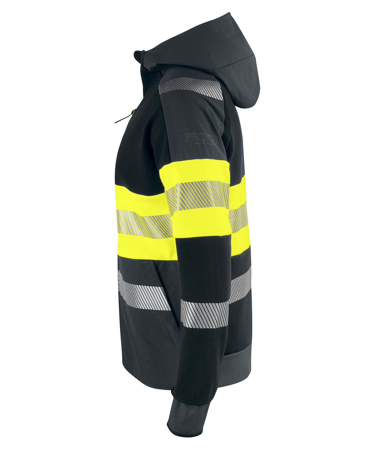 ProJob Hoodie 6122, Hi-vis Gelb/Schwarz, large image number 3