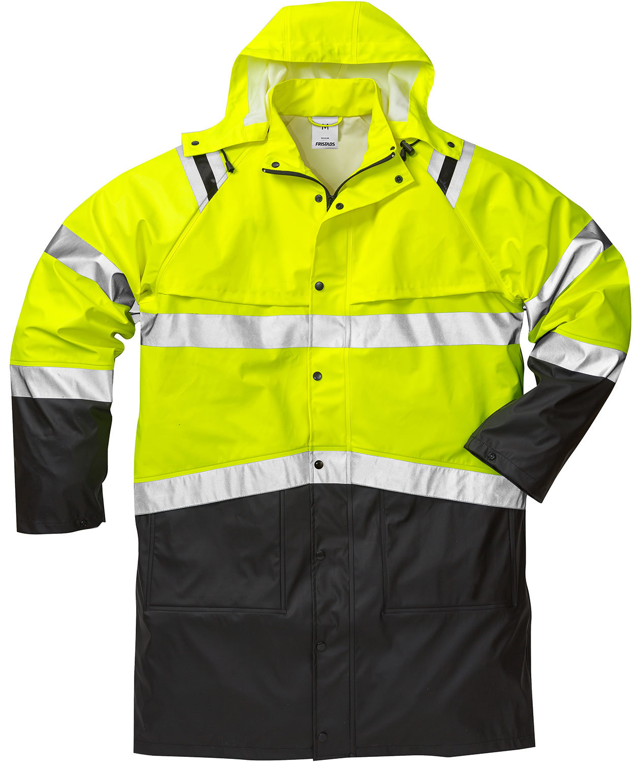 Fristads regnrock 4634, Varsel Gul/Svart, large image number 0
