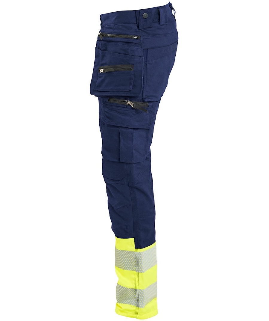 Bl&aring;kl&auml;der hantverksbyxa, Marin/Hi-Vis gul, large image number 3