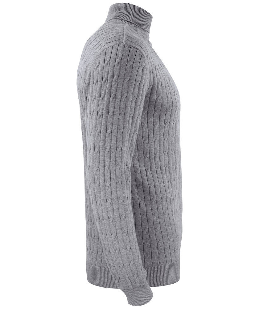 Cutter & Buck Blakely striktr&oslash;je med rullekrave, Grey melange , large image number 2