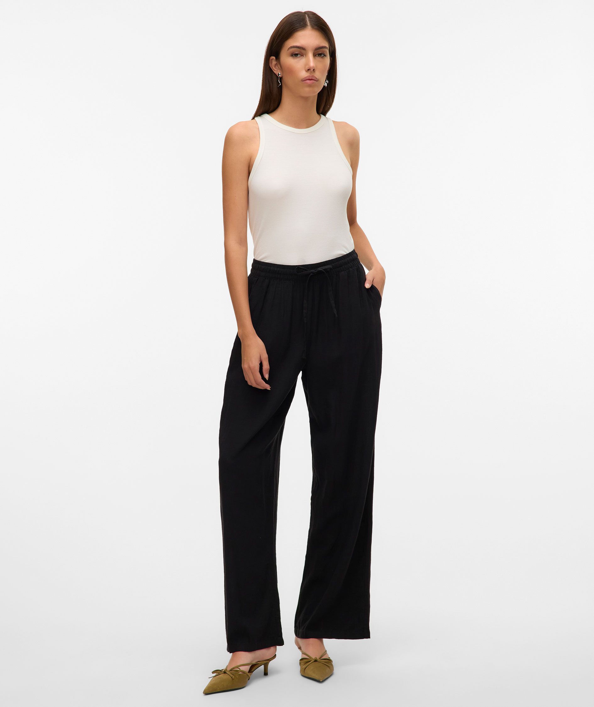 Vero Moda VMLINN women's linen trousers