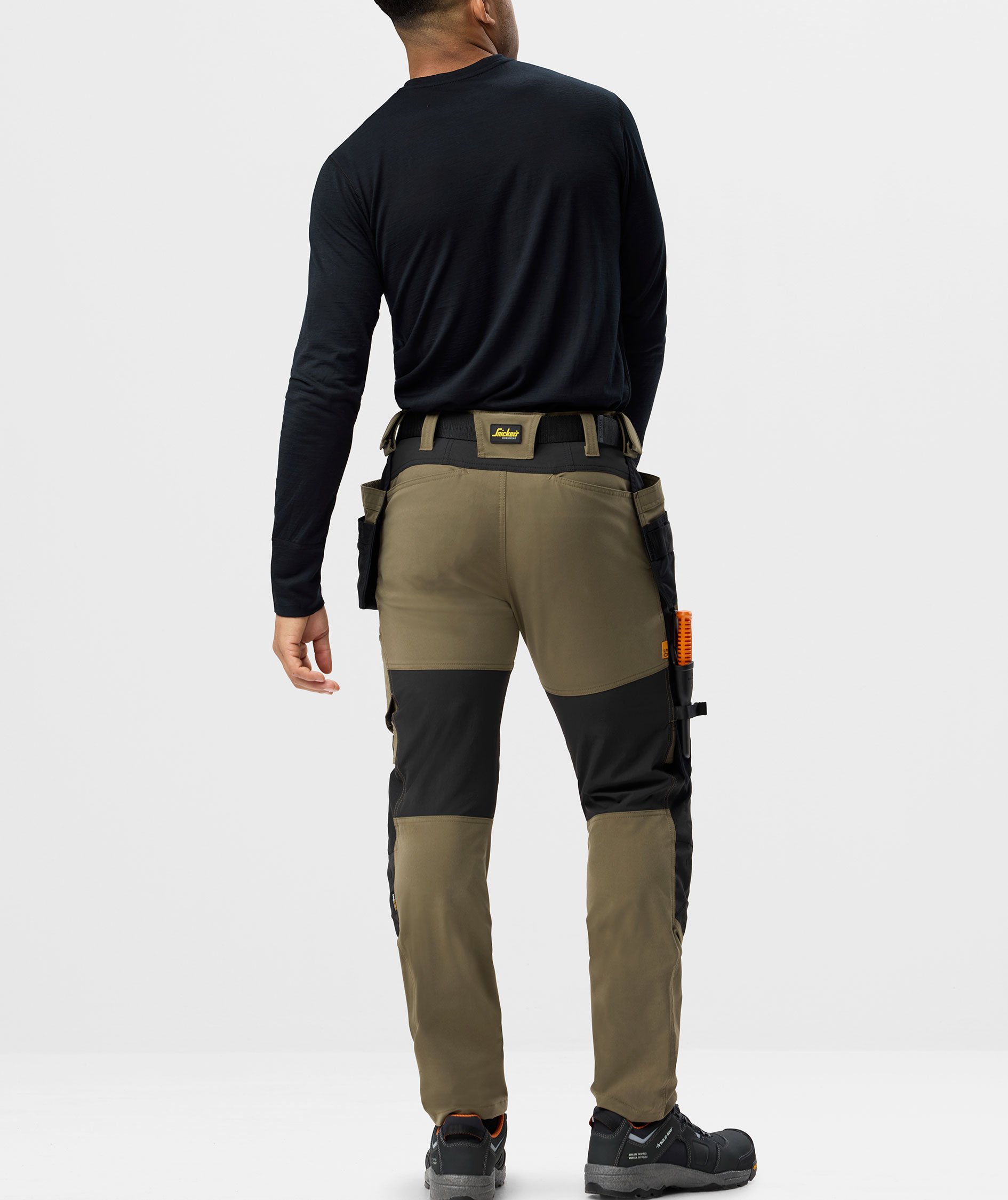 Snickers AllroundWork hantverksbyxa 6218 full stretch, Khaki Green/Black, large image number 7