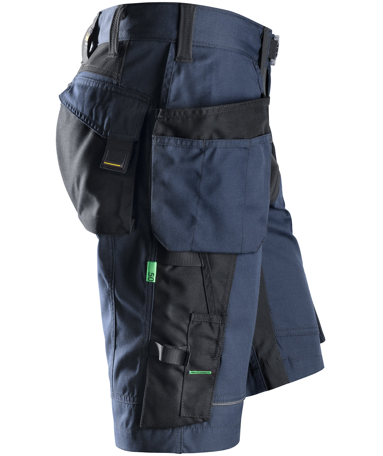 Snickers h&aring;ndverkershorts FlexiWork 6904, Marine/Svart, large image number 3