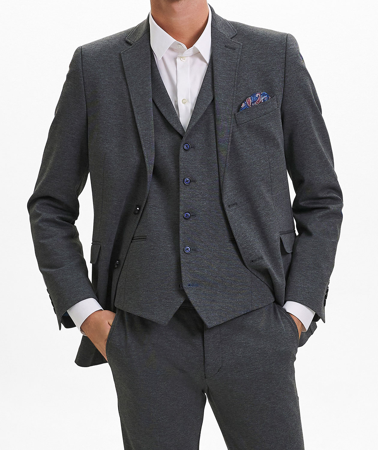 Sunwill Extreme Flex Modern fit kavaj, Charcoal, large image number 3