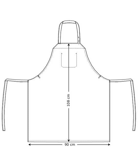 Kentaur wide bib apron, Dark Marine Blue, Dark Marine Blue, large image number 2