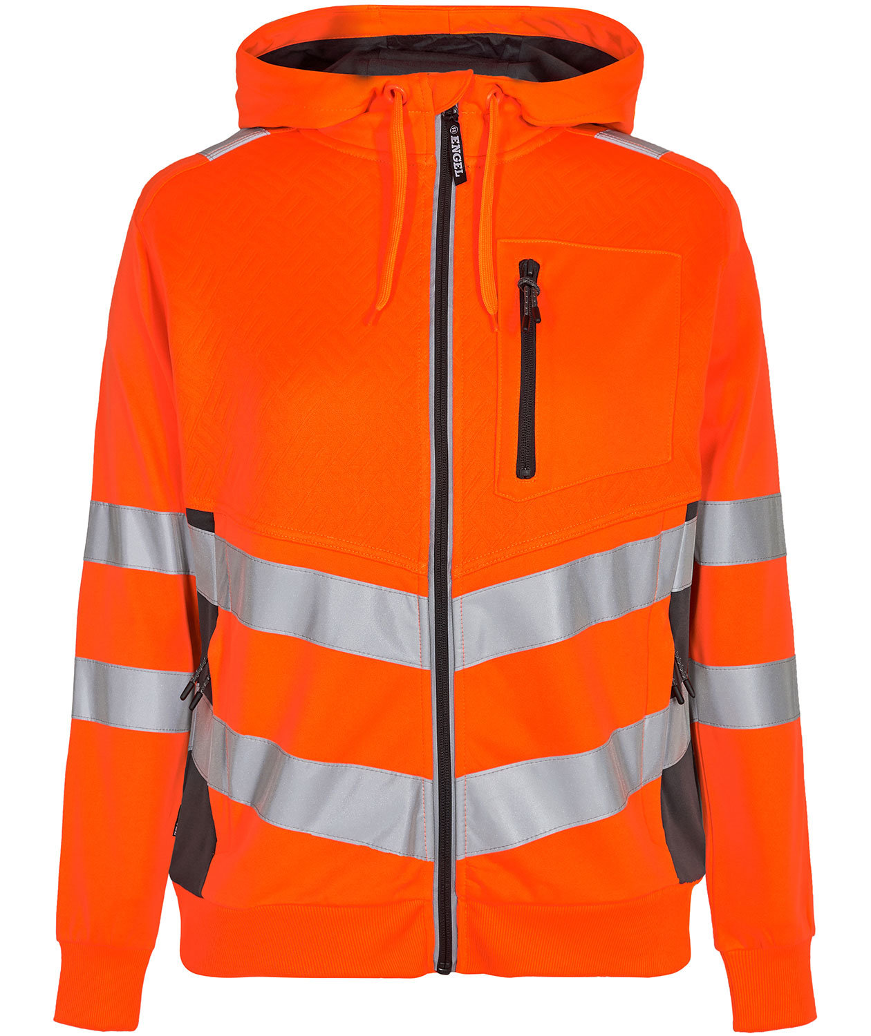 Engel Safety dame hettegenser, Hi-Vis oransje/Gr&aring;, Hi-Vis oransje/Gr&aring;, swatch