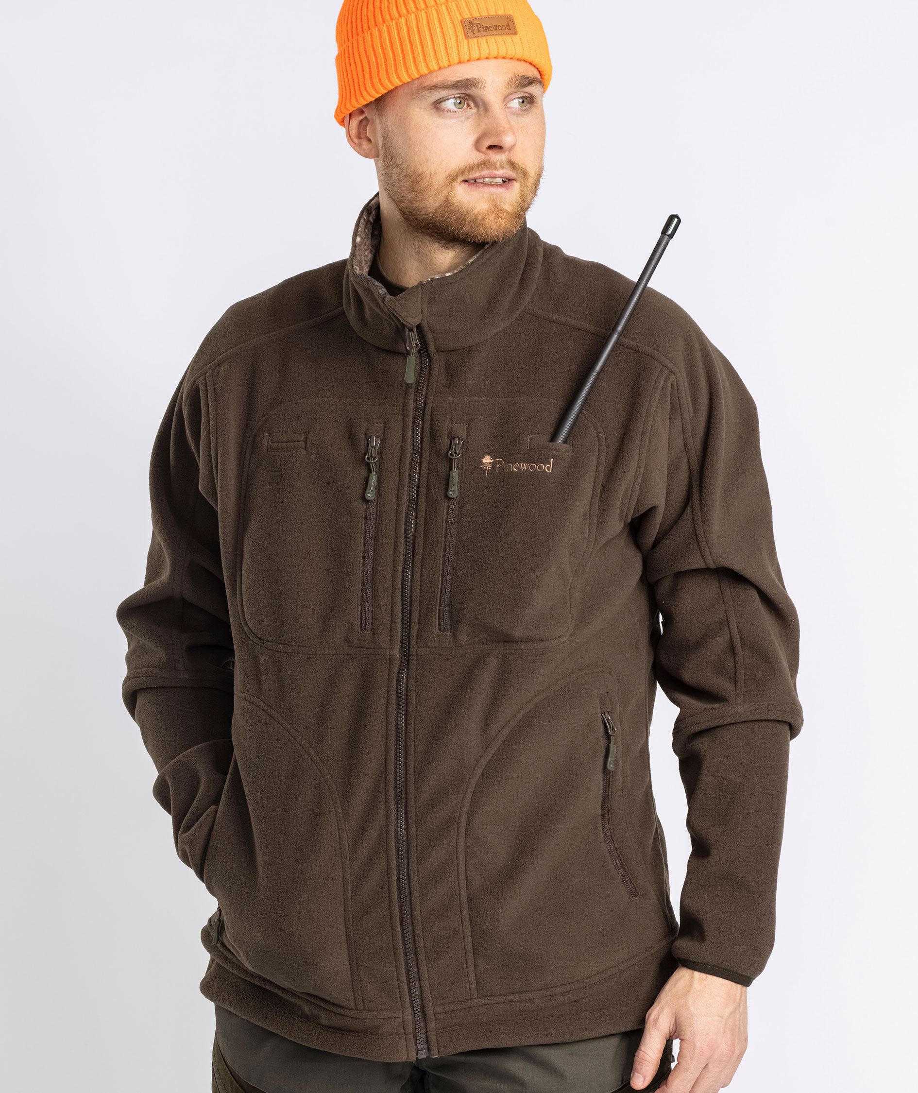 Pinewood&nbsp;Furudal Reversible Camou fleecejakke, Hunting Brown/Strata, large image number 6