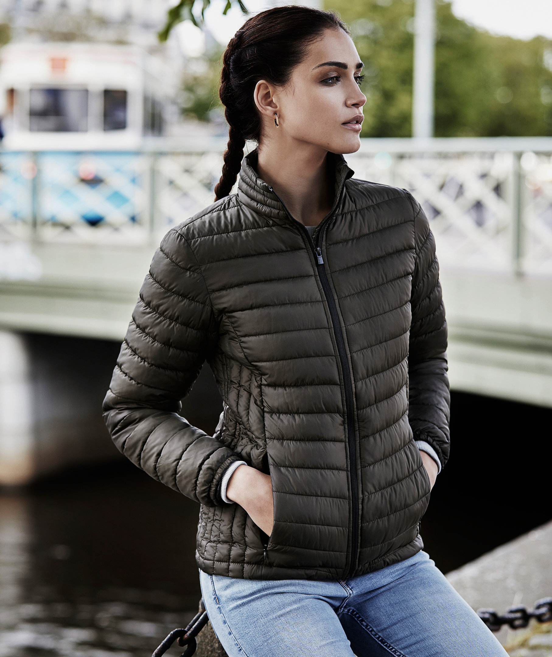 Tee Jays Zepelin jacka dam, Dark olive 