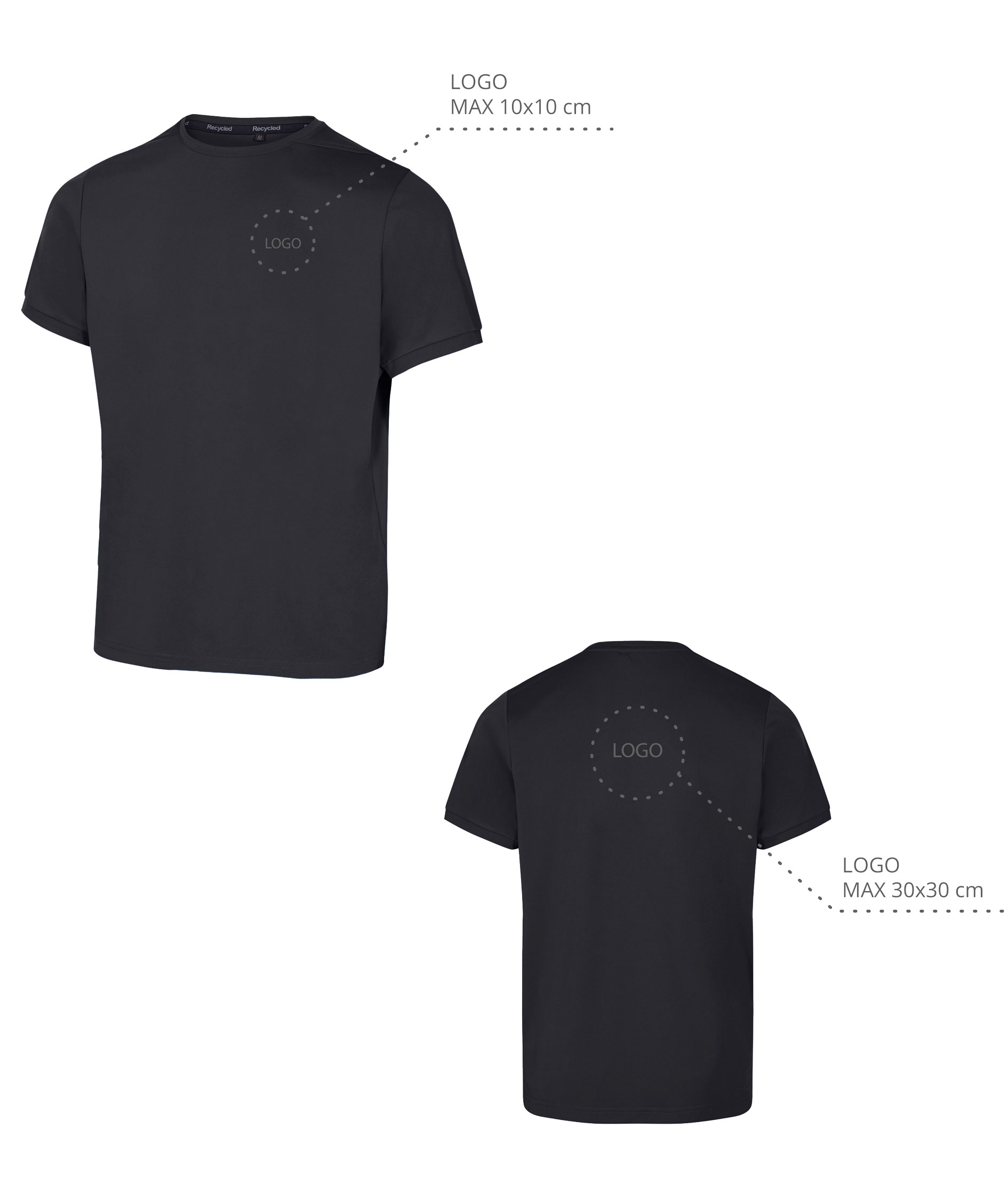 Pitch Stone Recycle T-shirt, Azure, large image number 2