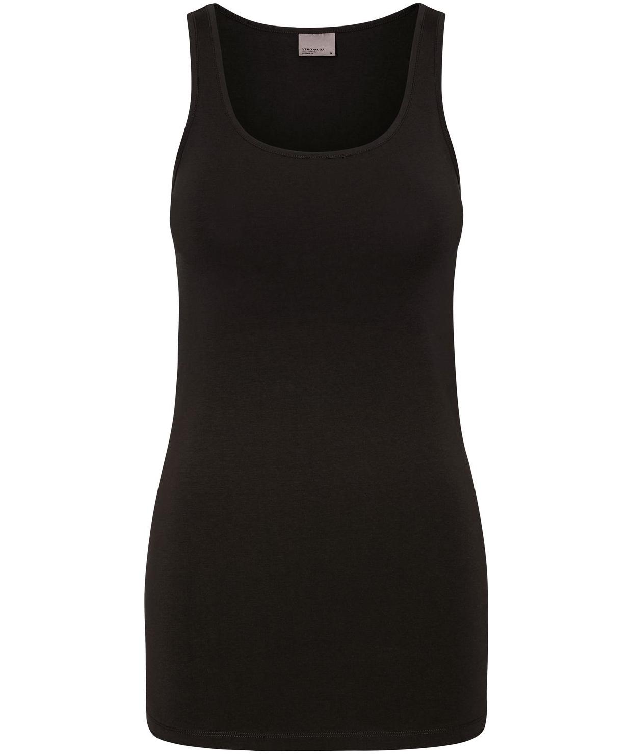 Vero Moda VMMAXI MY SOFT l&aring;ng linne dam, Black, Black, swatch