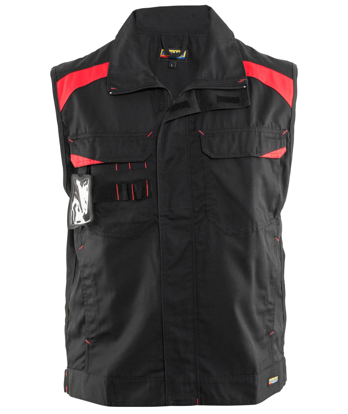 Bl&aring;kl&auml;der arbetsv&auml;st, Svart/R&ouml;d