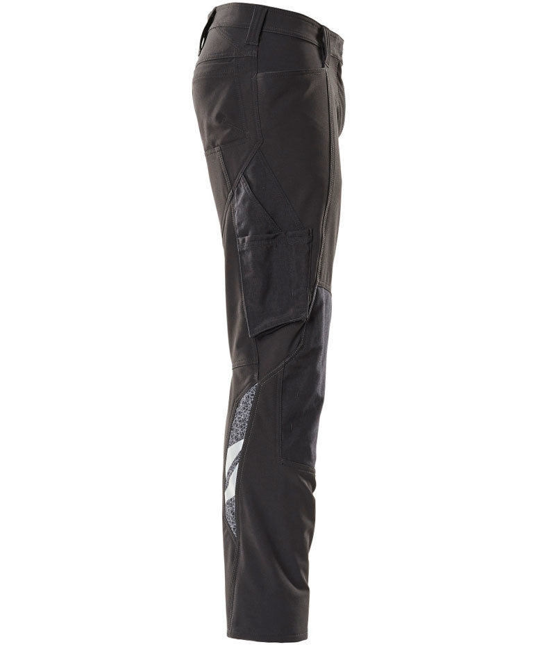 Mascot Accelerate pearl fit dame arbejdsbukser full stretch, Sort, large image number 2