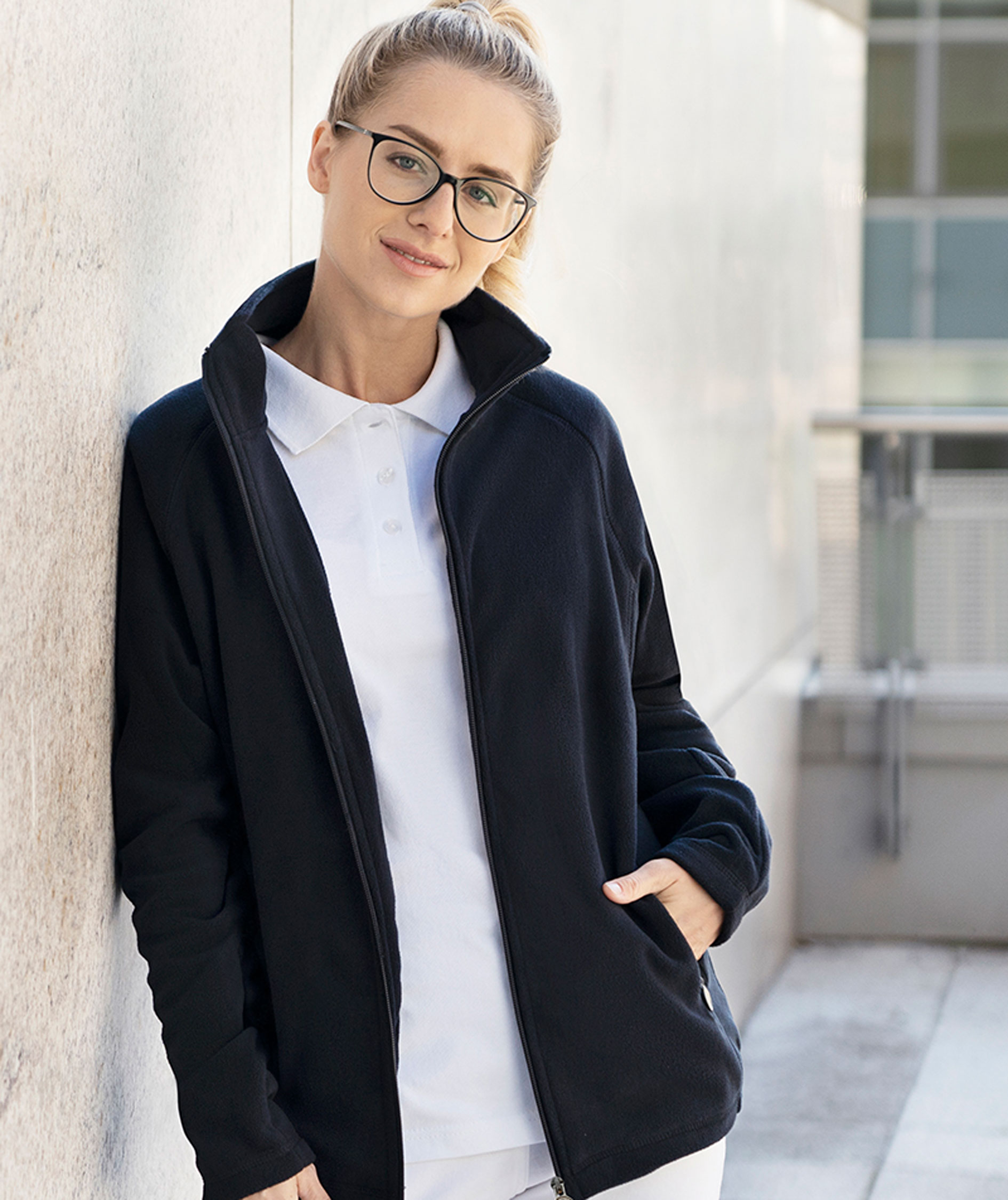 Karlowsky fleecejacka dam, Navy