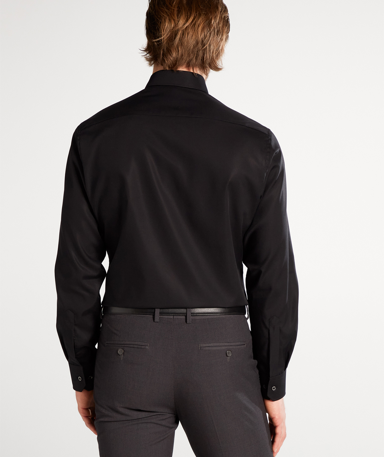 Eterna Uni Modern fit Poplin skjorta, Black, large image number 2