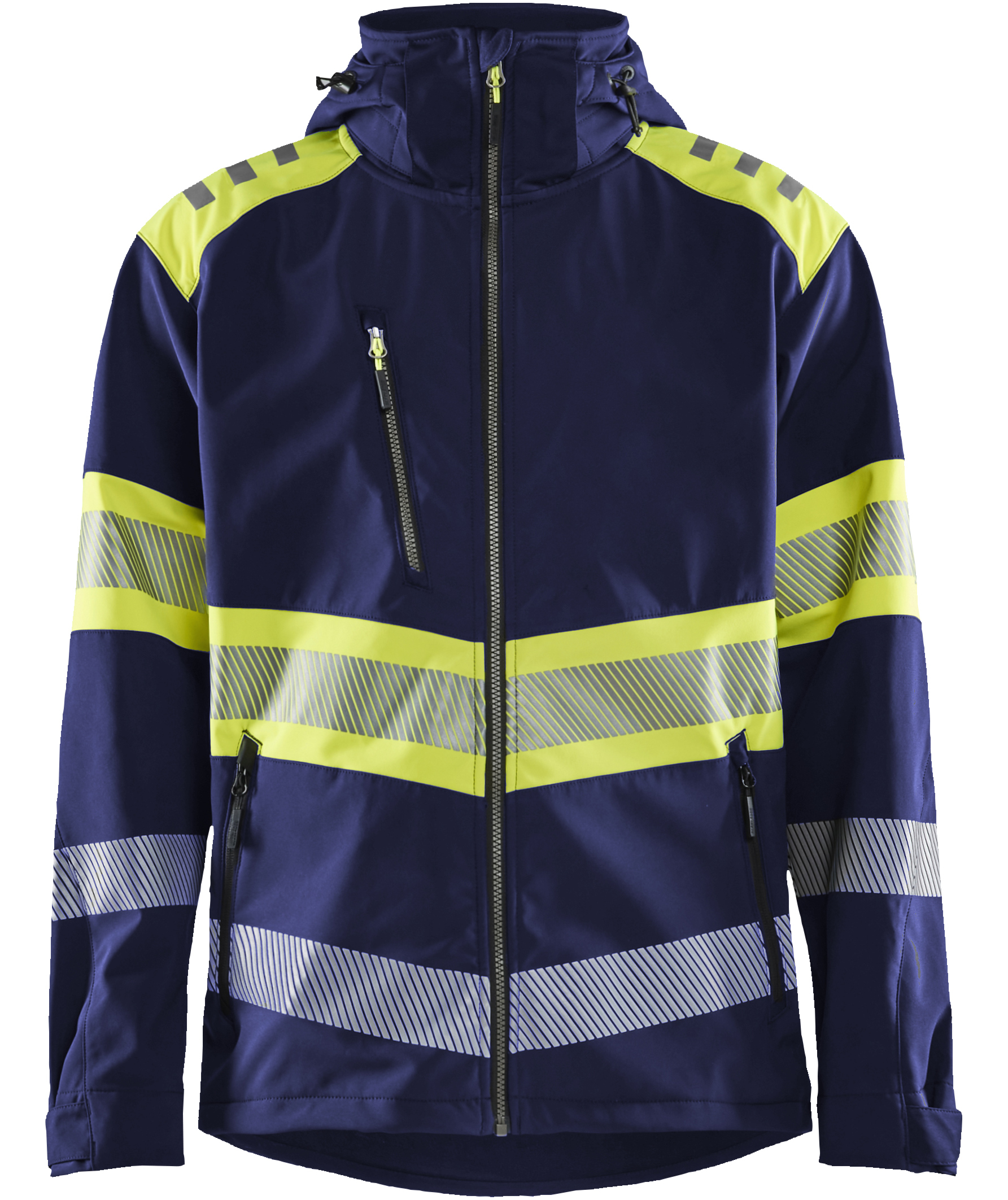 Bl&aring;kl&auml;der Softshelljacke, Marine/Hi-Vis gelb, Marine/Hi-Vis gelb, swatch