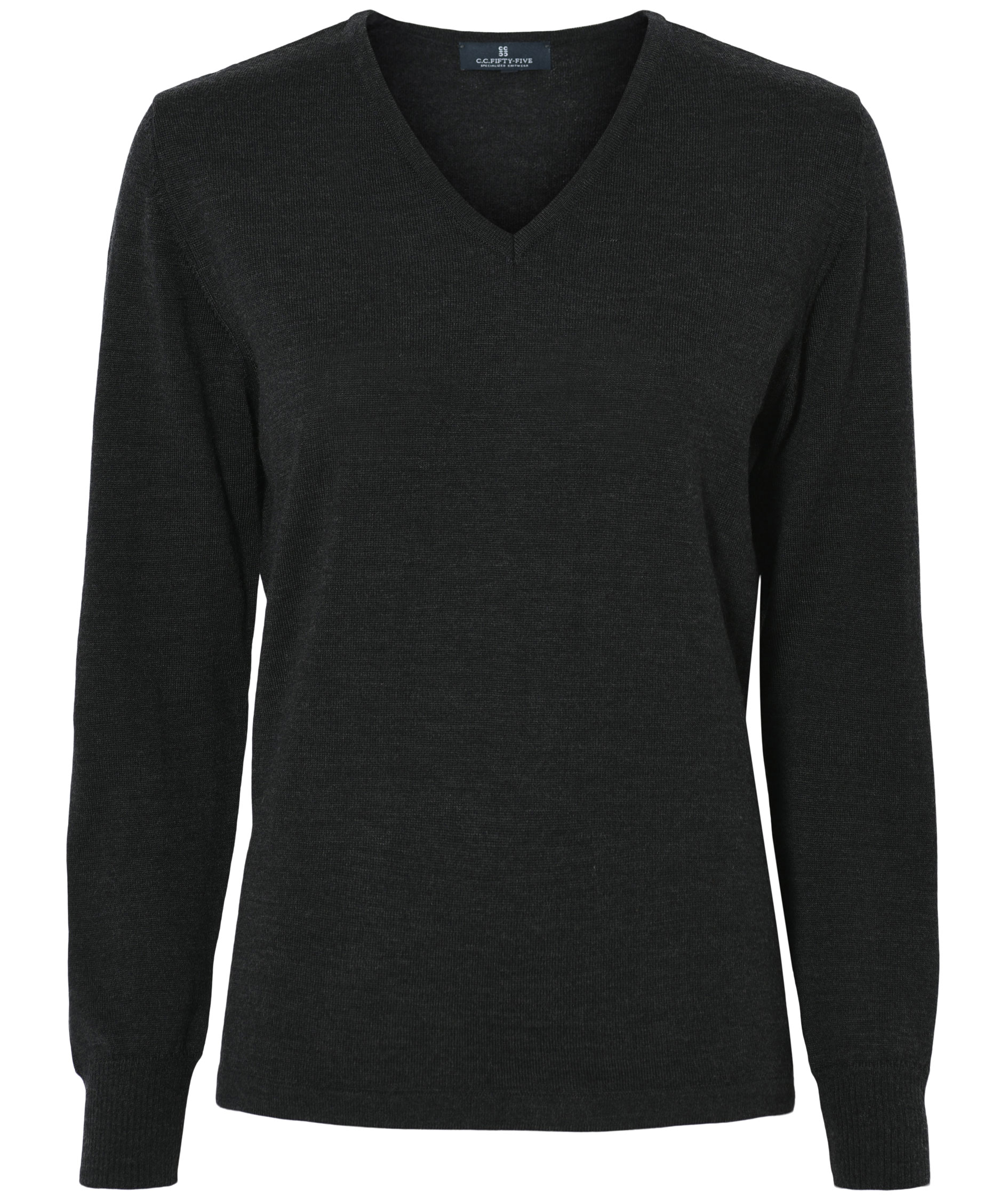 CC55 Milan dame strikket genser med merinoull, Svart