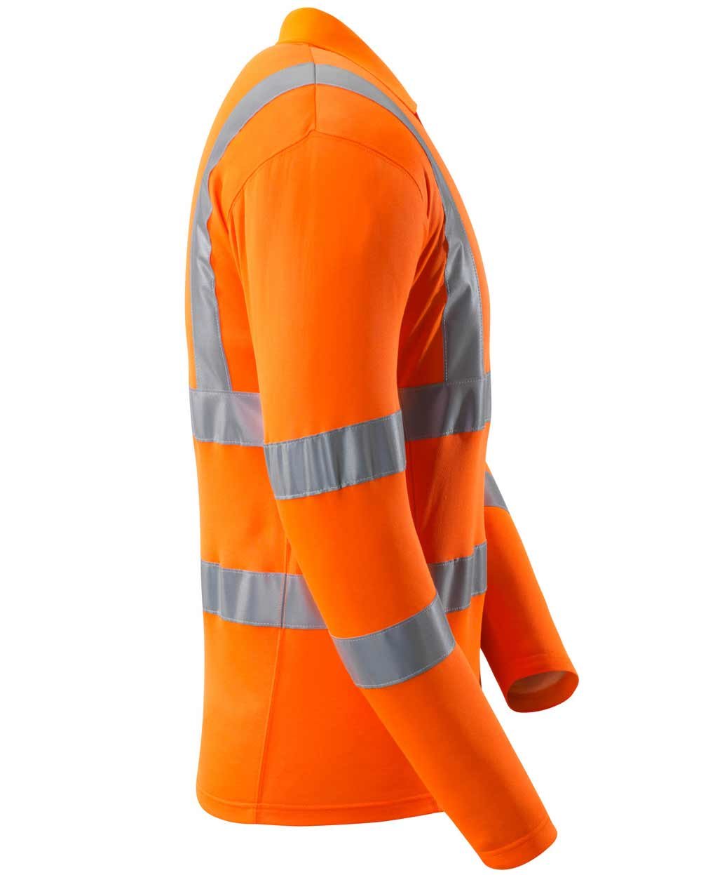 Mascot Safe Classic lang&aelig;rmet polo T-shirt, Hi-vis Orange, large image number 3