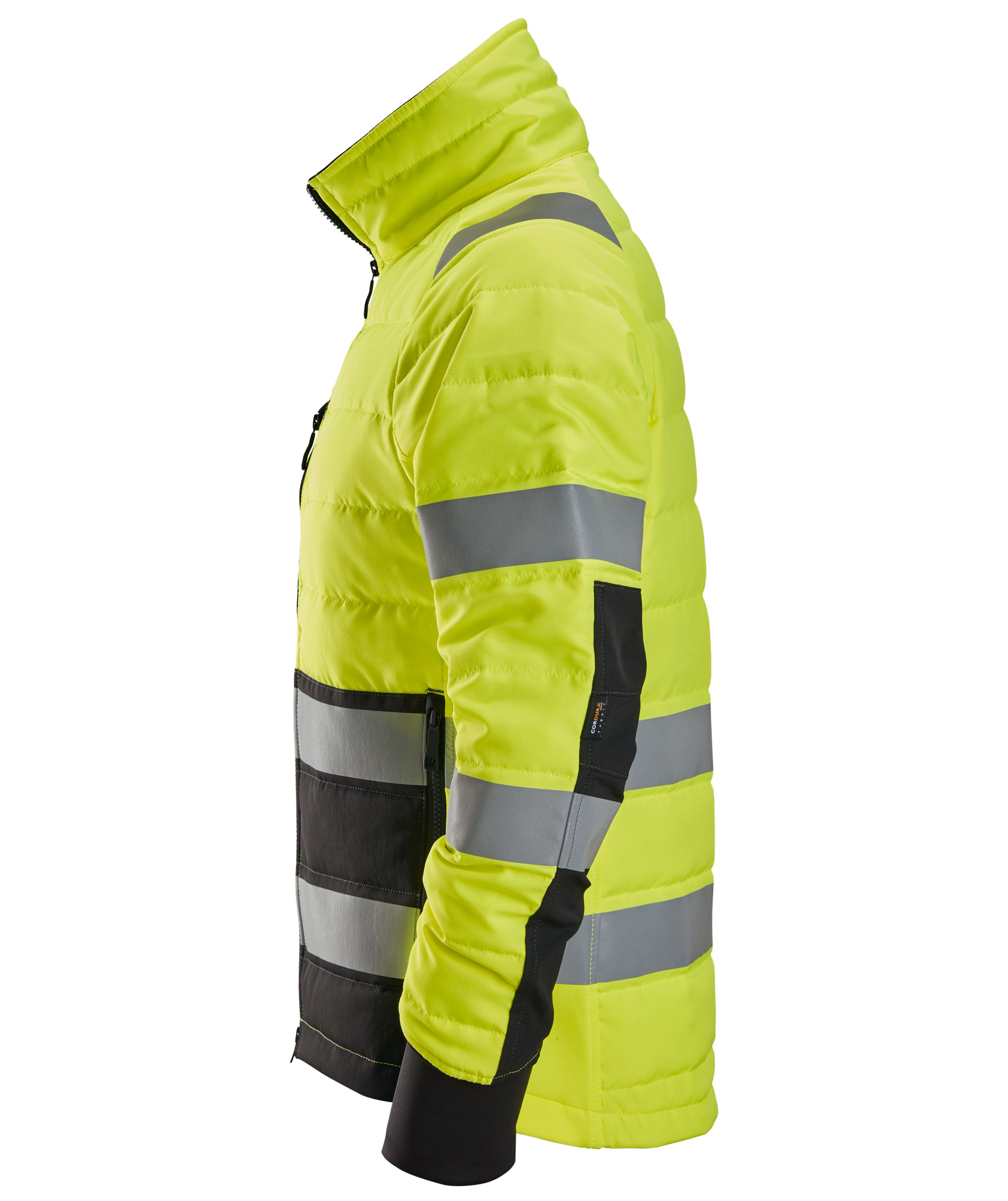 Snickers vattert jakke 8134, Hi-vis Gul/Svart, large image number 4