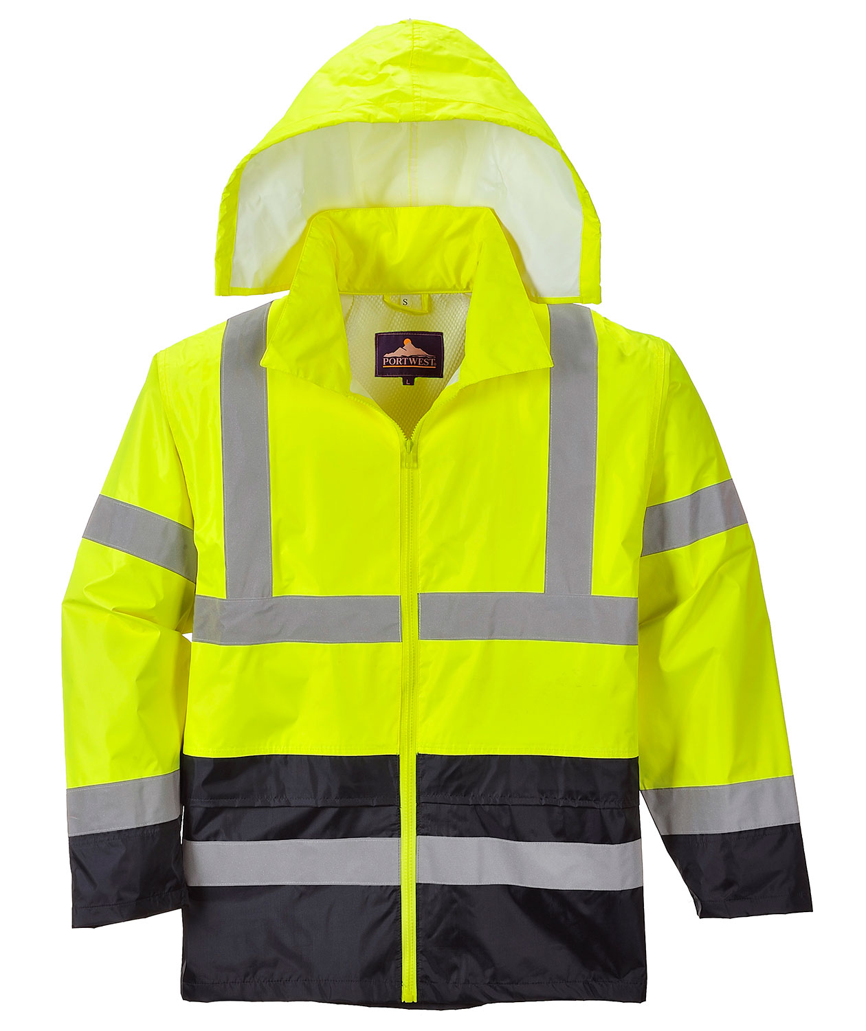 Portwest regnjacka, Varsel Gul/Svart