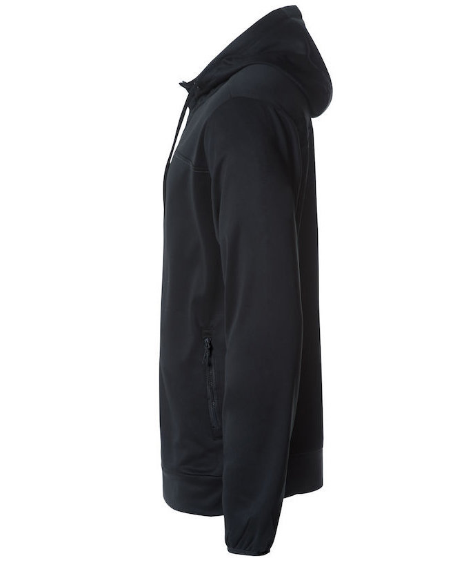 Clique Ottawa hoodie with full zipper, Black, large image number 3
