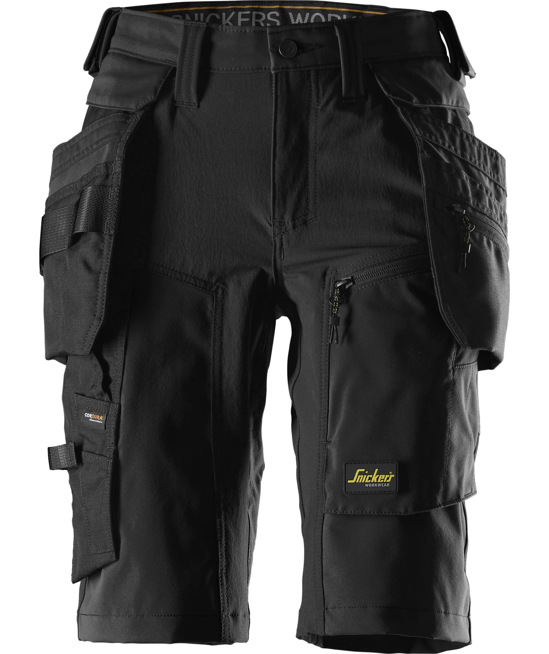 Snickers AllroundWork hantverksshorts 6117 full stretch dam, Svart
