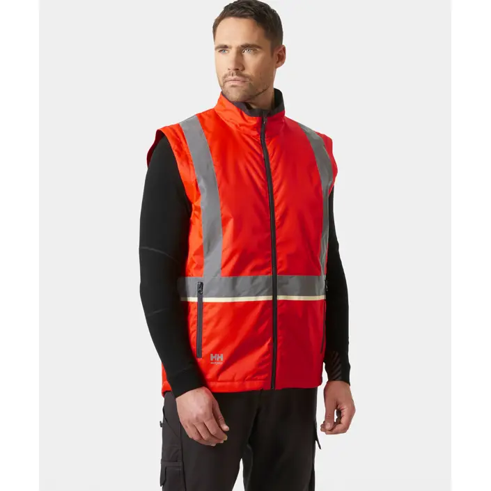 Helly Hansen UC-ME 2-i-1 insulator jakke, Hi-Vis Rød/Ebony, large image number 1