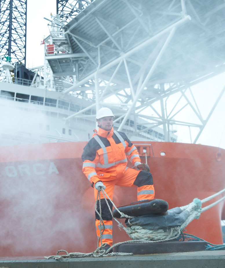 Lyngs&oslash;e Multinorm regnbyxa, Varsel Orange/Svart
