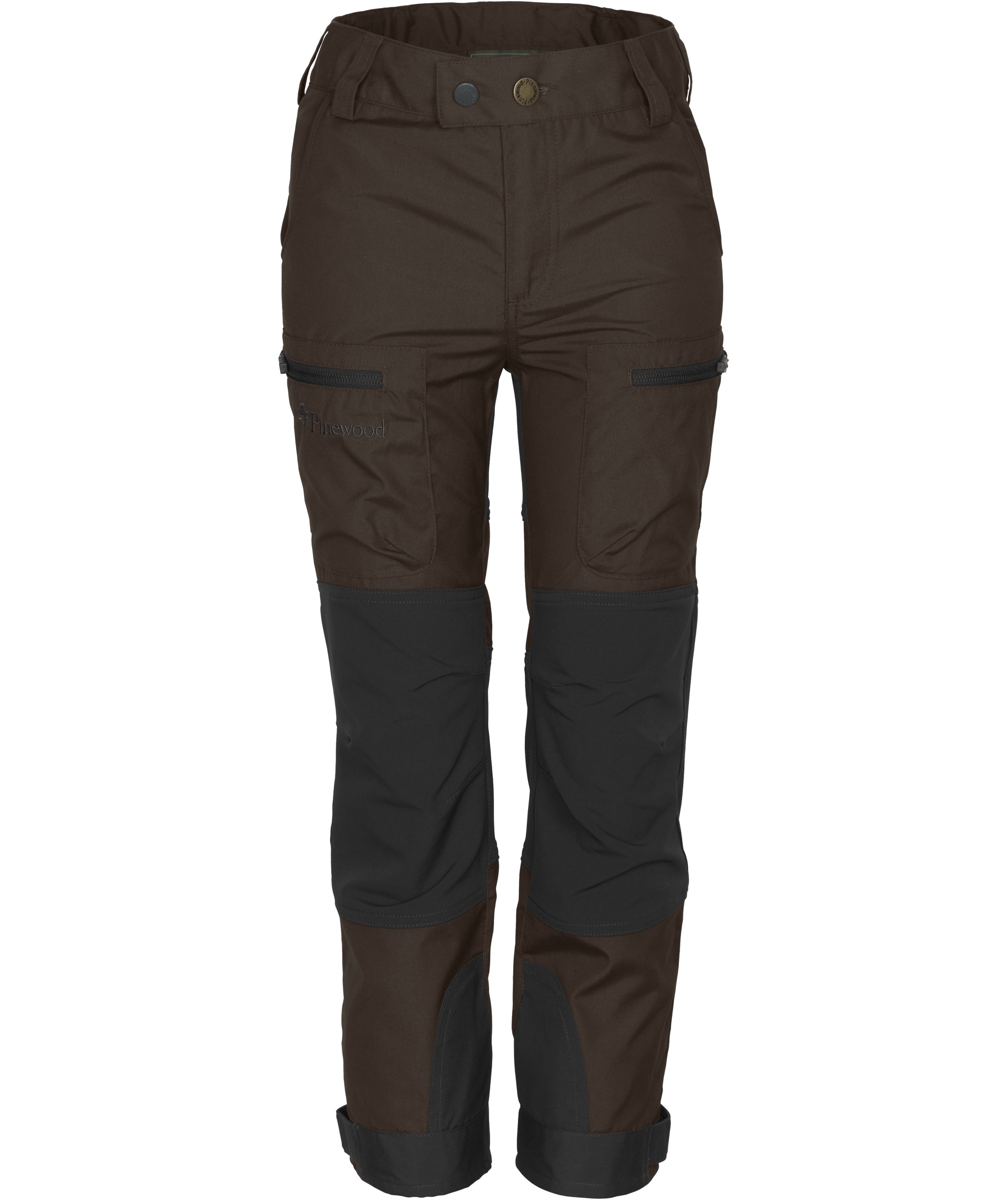 Pinewood Caribou outdoorbukser til b&oslash;rn, Dark Brown/Black, Dark Brown/Black, swatch