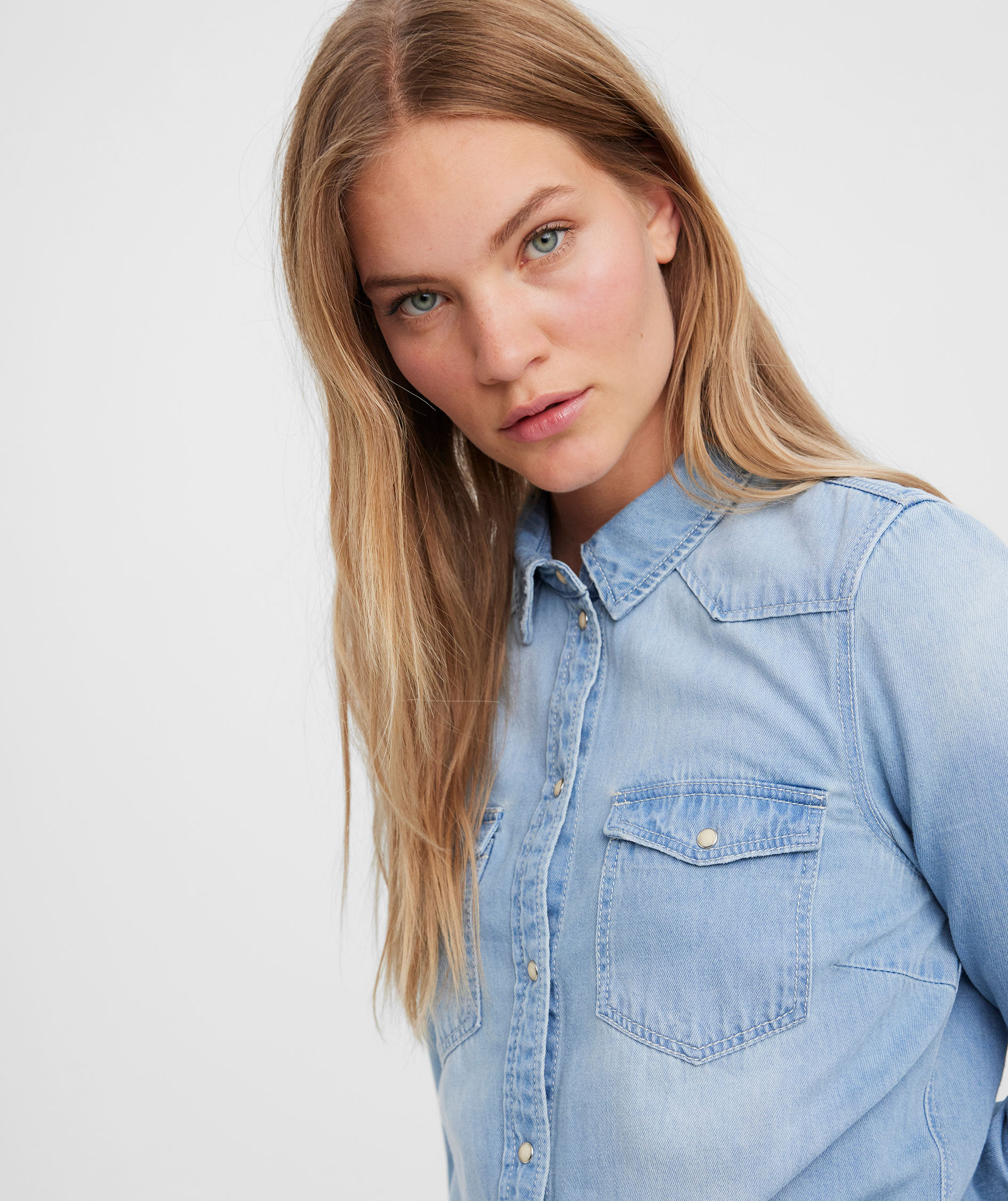 Vero Moda VMMARIA dame denimskjorte, Light Blue Denim, large image number 3