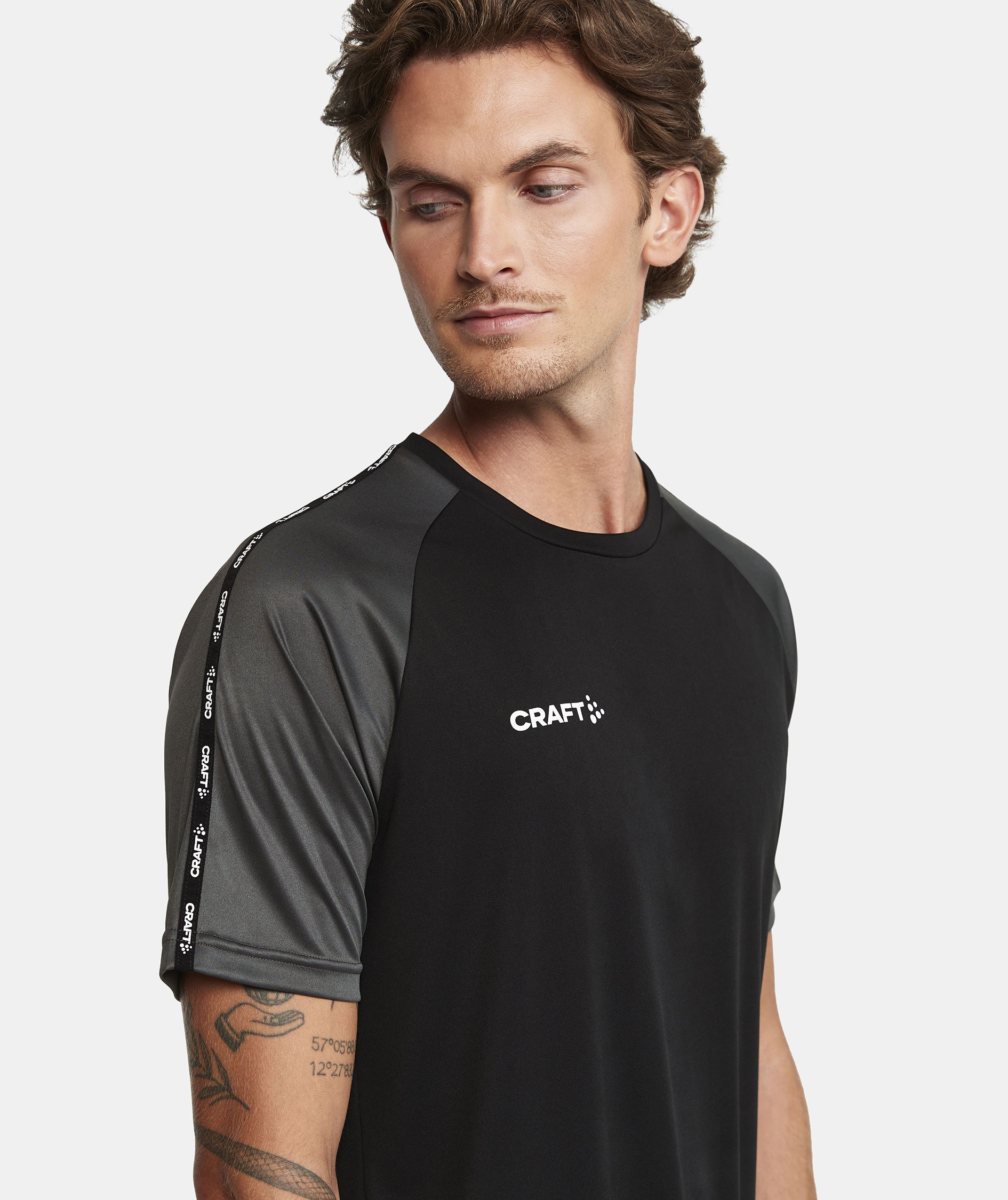 Craft Squad 2.0 Contrast Jersey T-shirt, Black/Granite, large image number 3