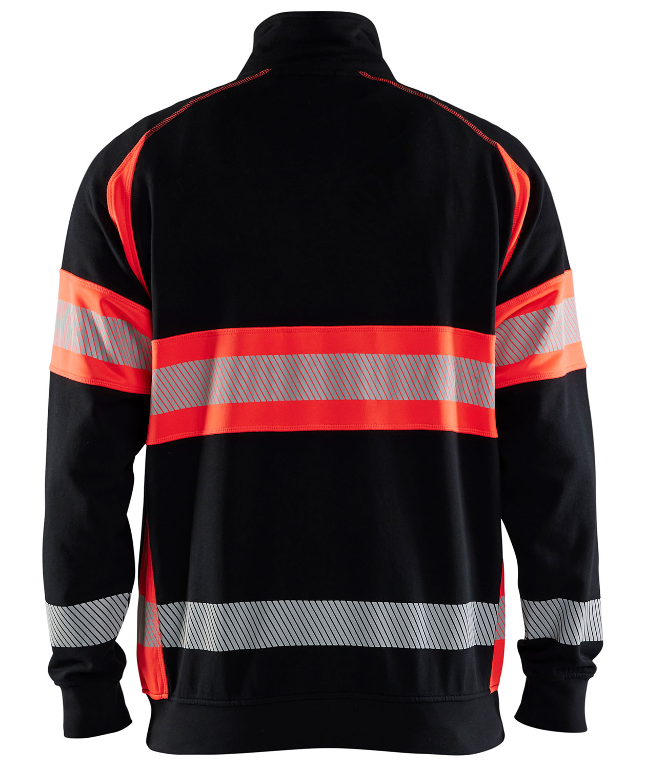 Bl&aring;kl&auml;der half zip sweatshirt, Svart/Varselr&ouml;d