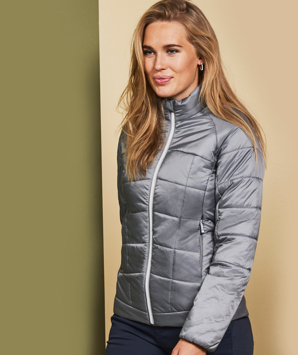 ID vadderad l&auml;tt jacka dam, Gr&aring;