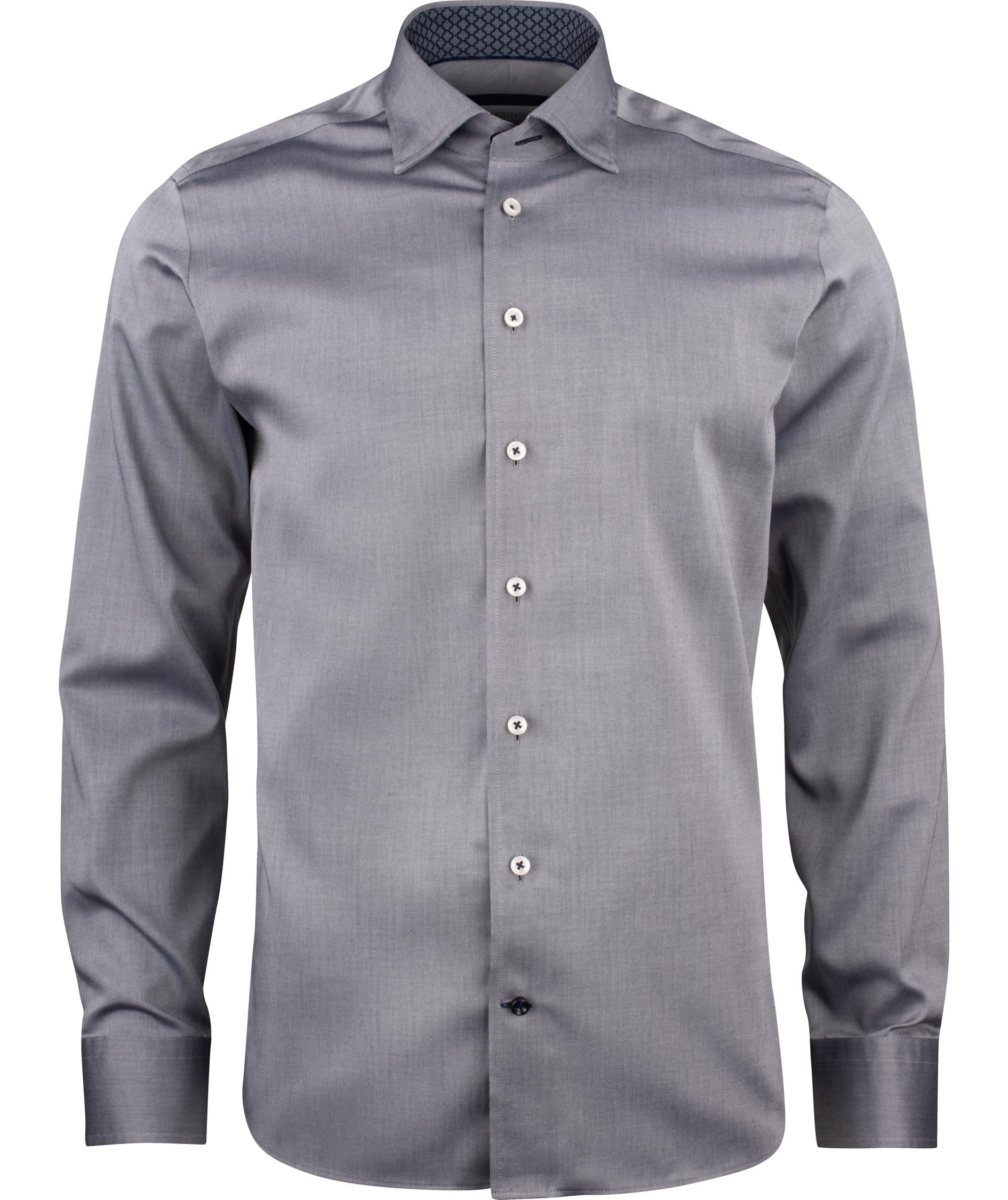 J. Harvest & Frost Twill Red Bow 122 regular fit shirt, Grey, Grey, swatch