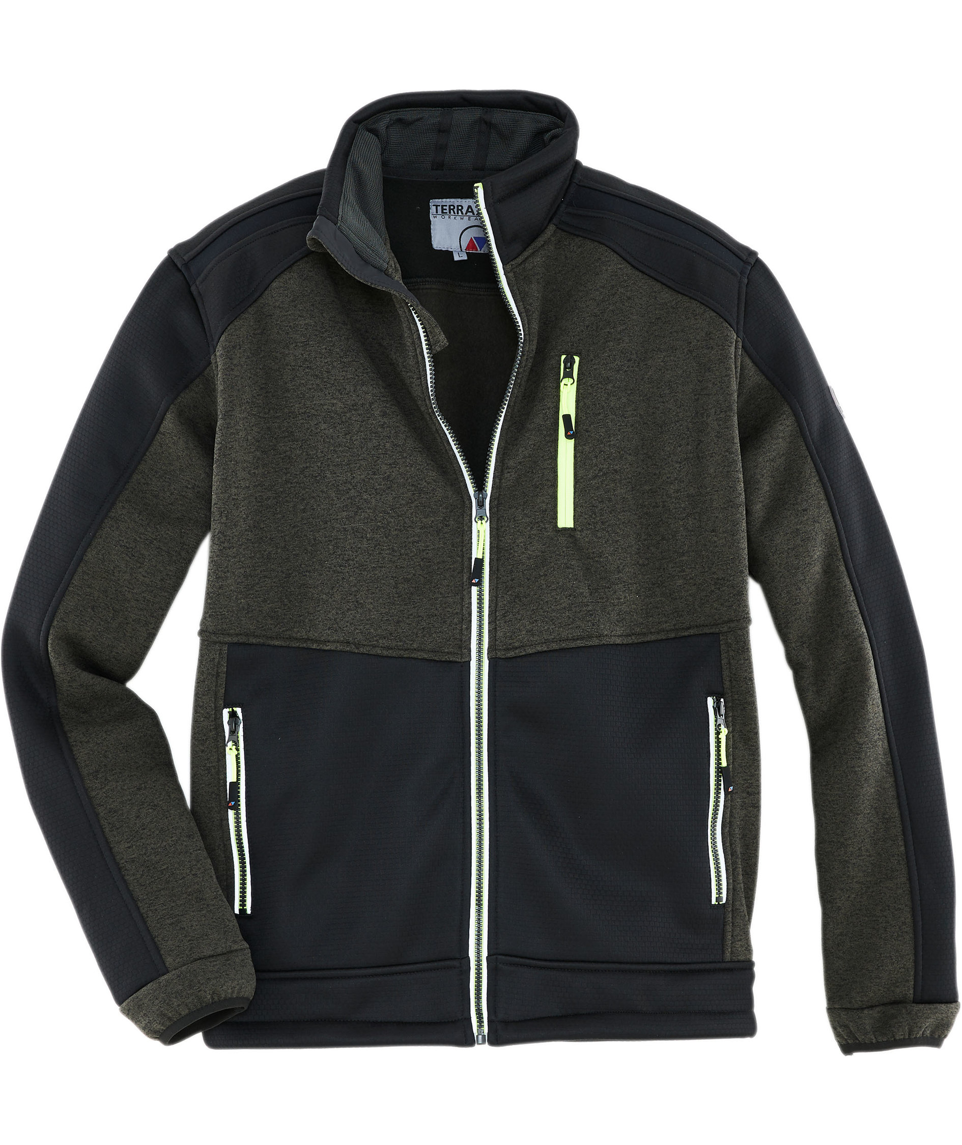 Terrax Strickfleecejacke, Dark Green/Black, Dark Green/Black, swatch