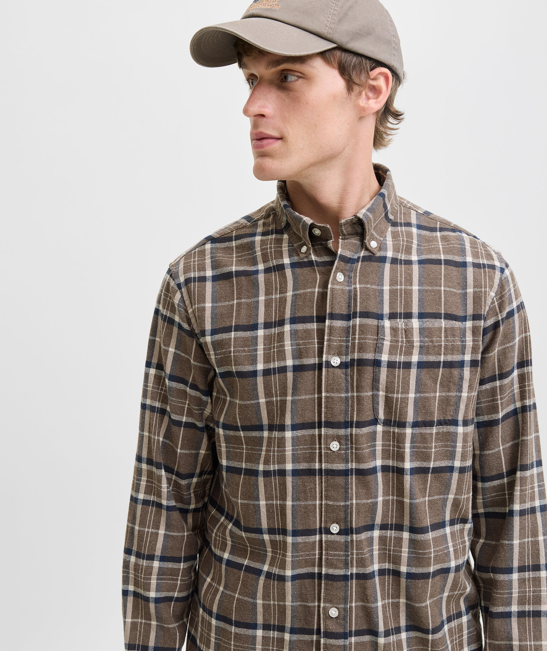 Jack & Jones JJECLASSIC flannel shirt, Otter, large image number 3