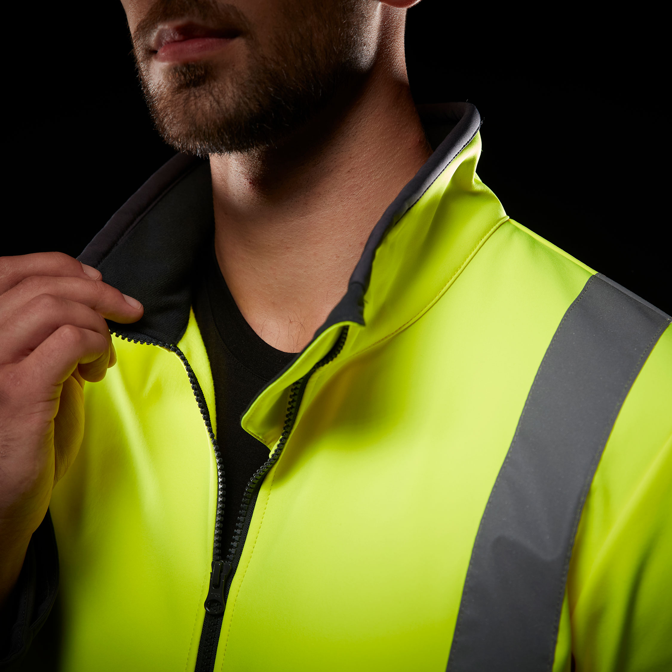 Helly Hansen UC-ME softshelljakke, Hi-vis Gul/Ebony, large image number 6