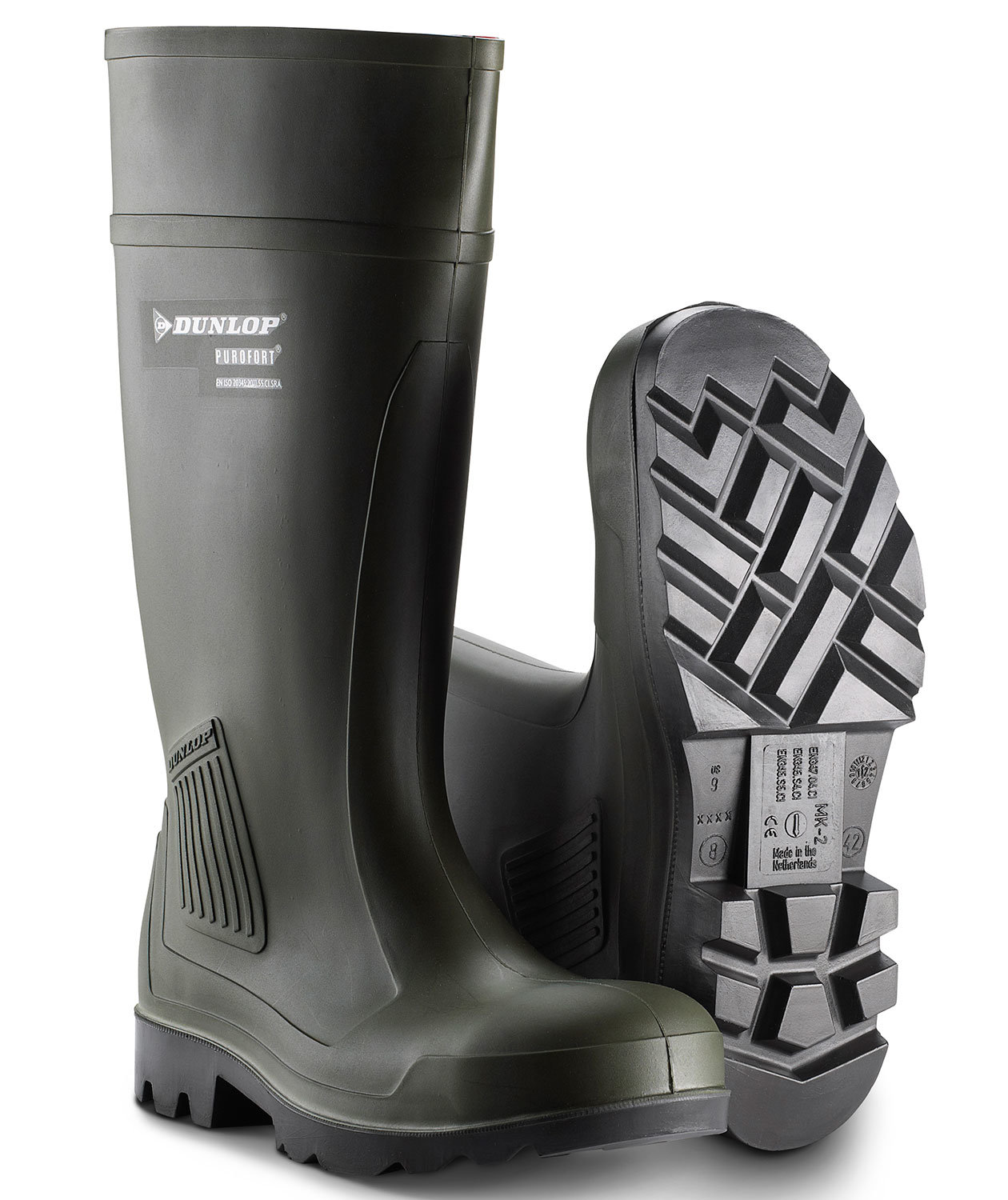 Dunlop Purofort professionel Gummistiefel O4, Gr&uuml;n