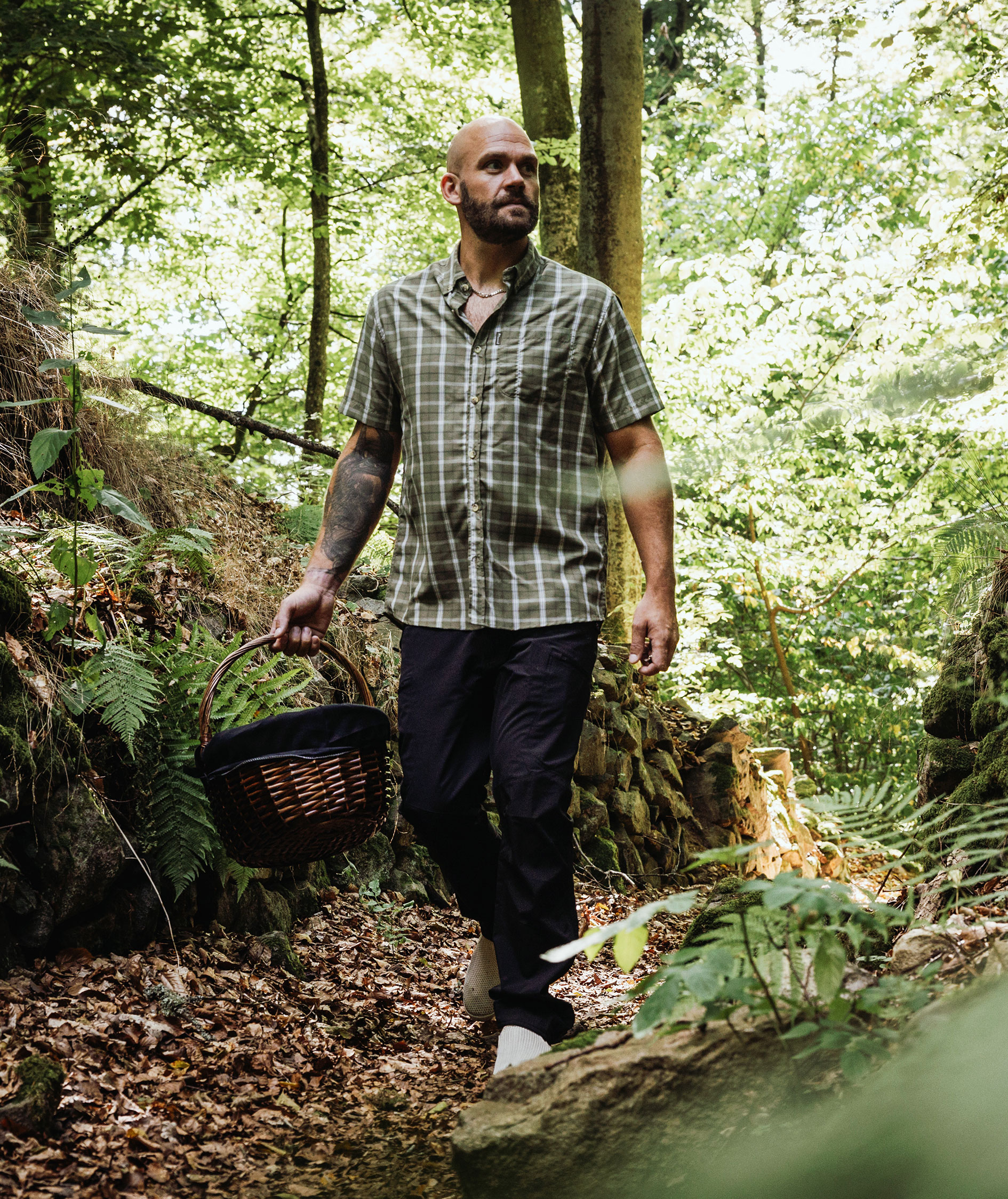 Pinewood Summer kort&aelig;rmet skjorte, Olive