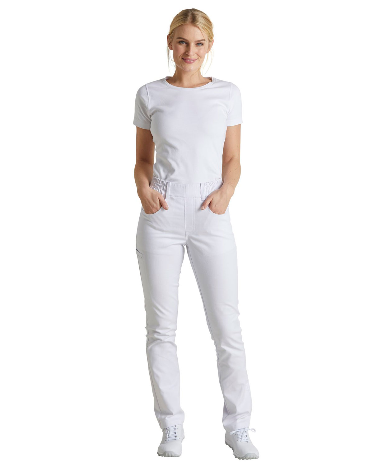 Kentaur pull-on kockbyxa benl&auml;ng 92 cm, Vit