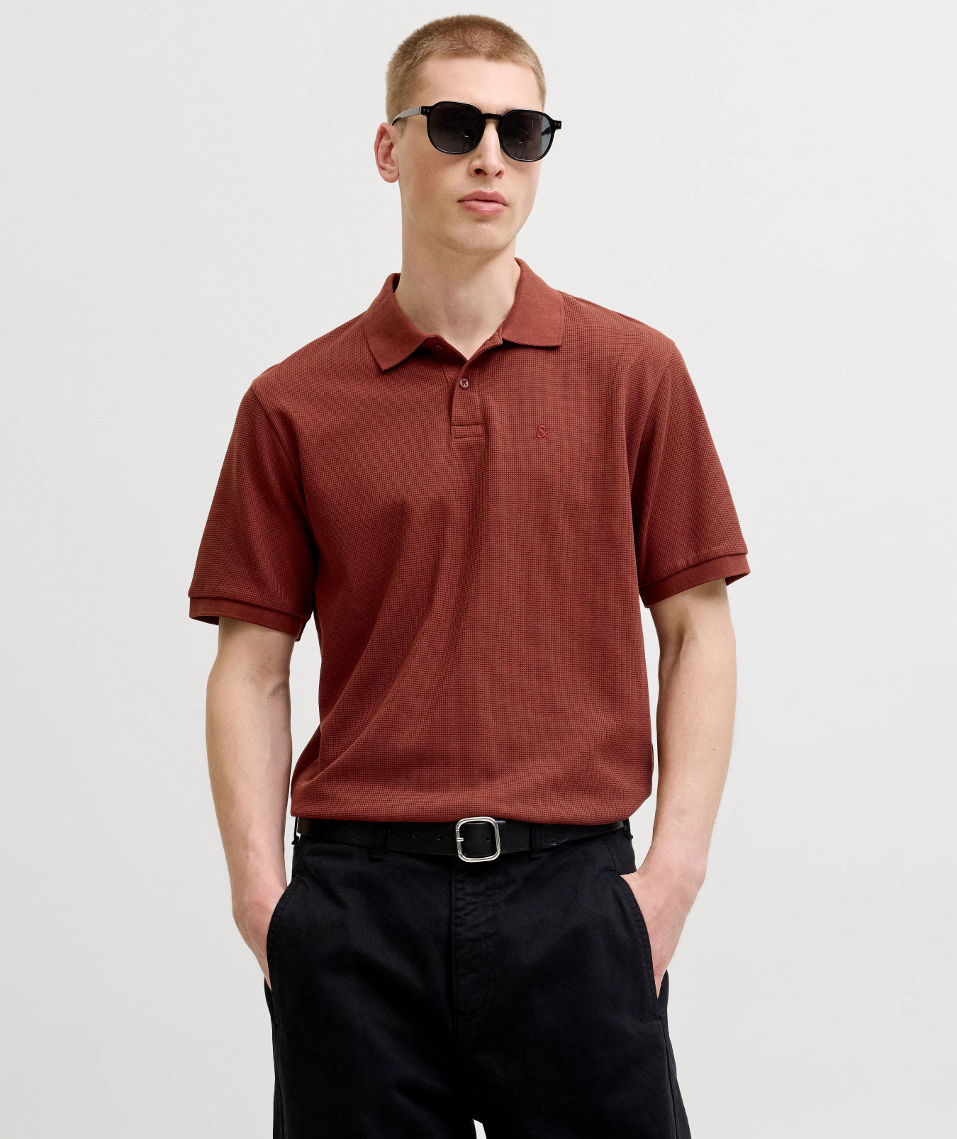 Jack & Jones JJEAUSTIN Polo shirt, Fired Brick, large image number 1