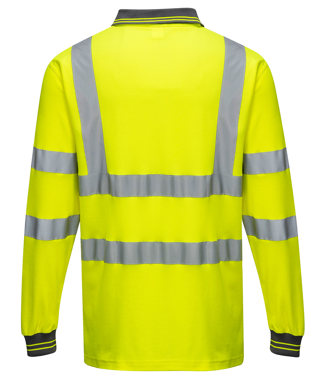 Portwest long-sleeved polo T-shirt, Hi-Vis Yellow, large image number 1