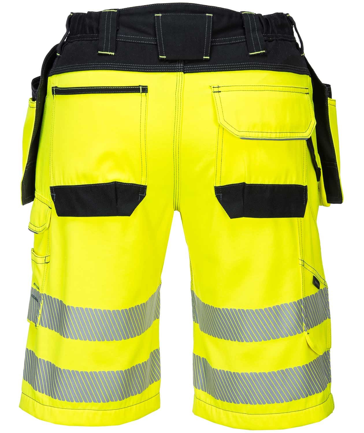 Portwest PW3 hantverksshorts, Varsel Gul/Svart