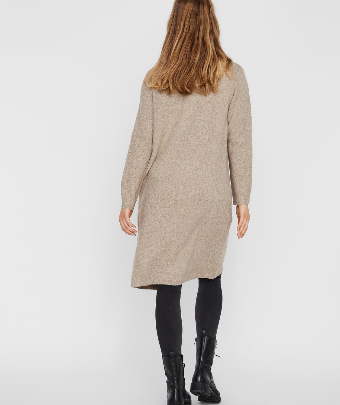 Vero Moda VMDOFFY lang dame strik cardigan, Sepia Tint, large image number 2