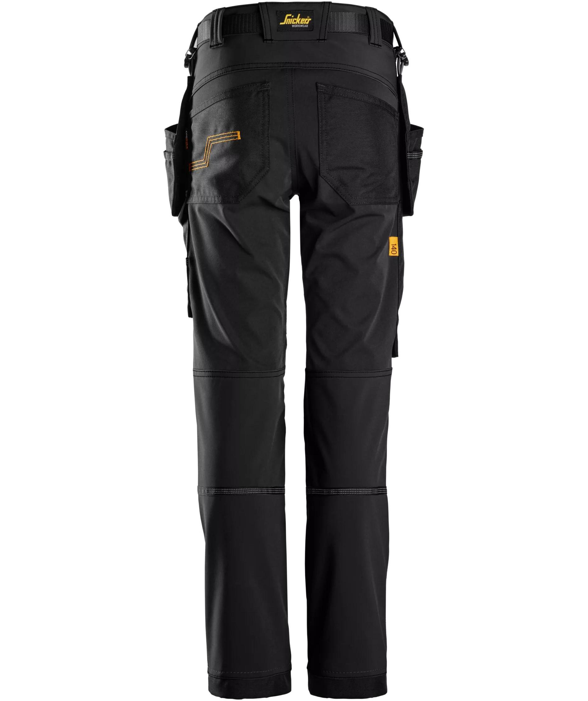 Snickers AllroundWork craftsman trousers 7575 for kids full stretch, Black, large image number 2