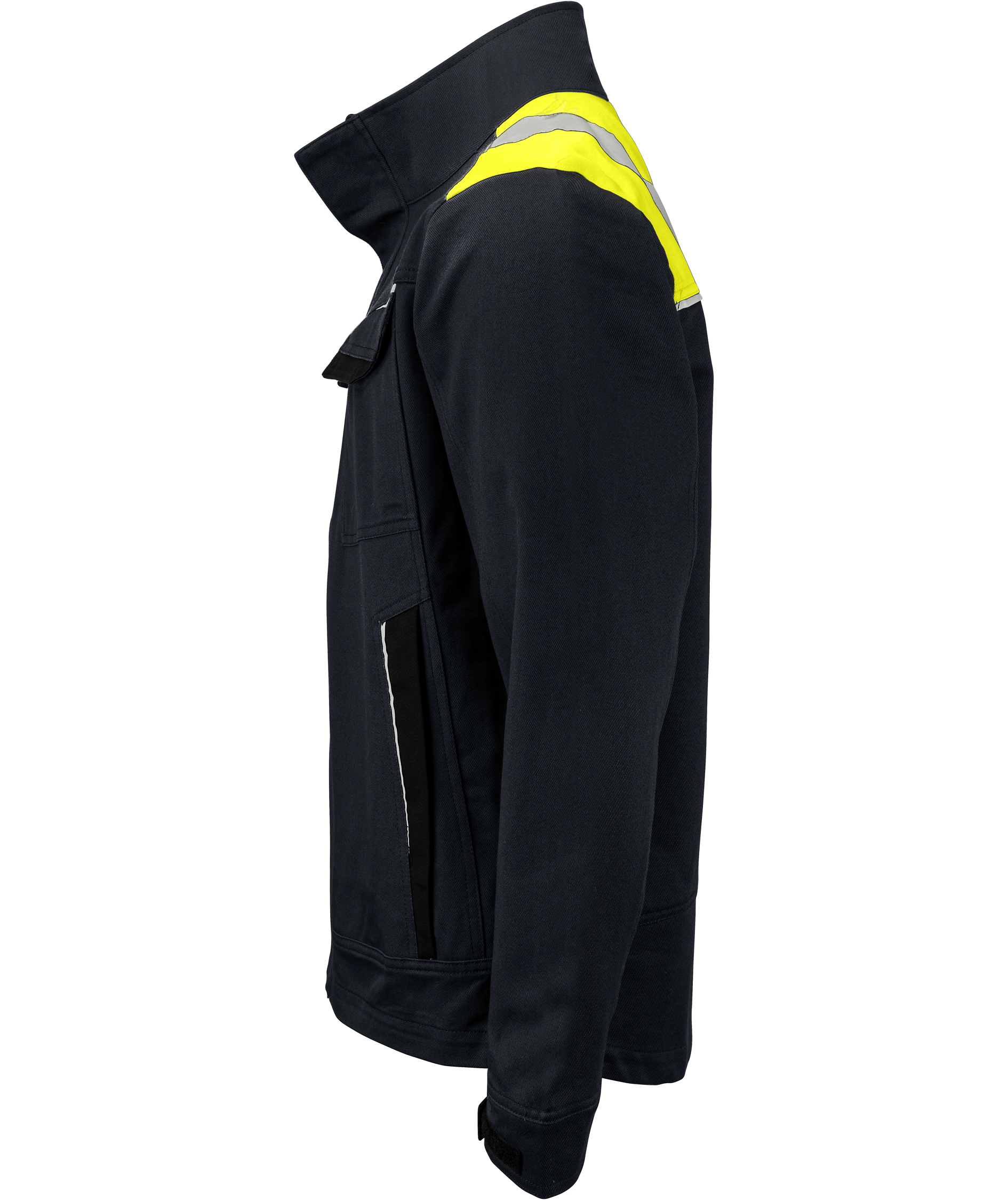ProJob arbetsjacka 5437 i bomull, Black/Yellow, large image number 3