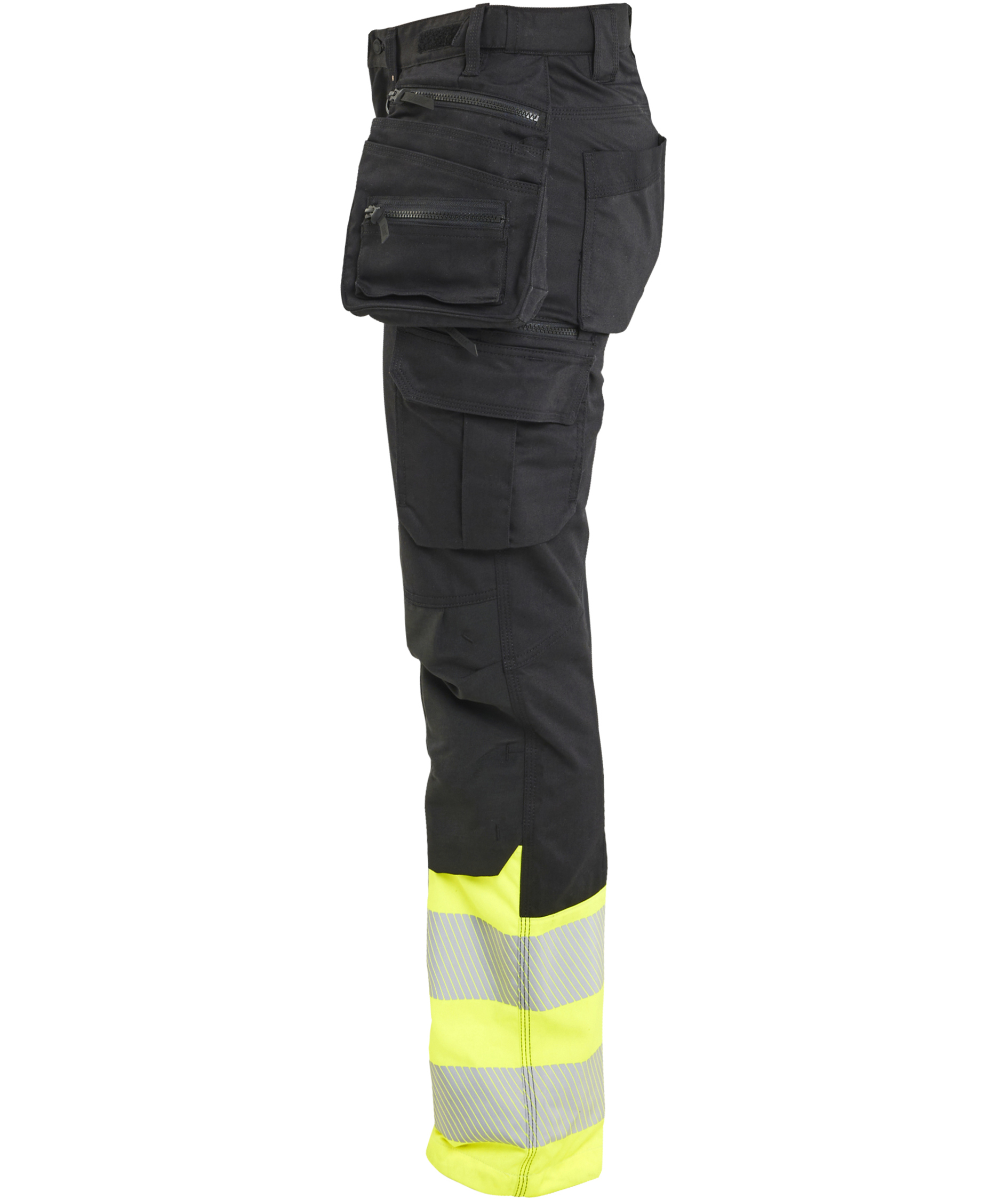 Bl&aring;kl&auml;der Damen Handwerkerhose, Schwarz/Hi-Vis Gelb, large image number 3