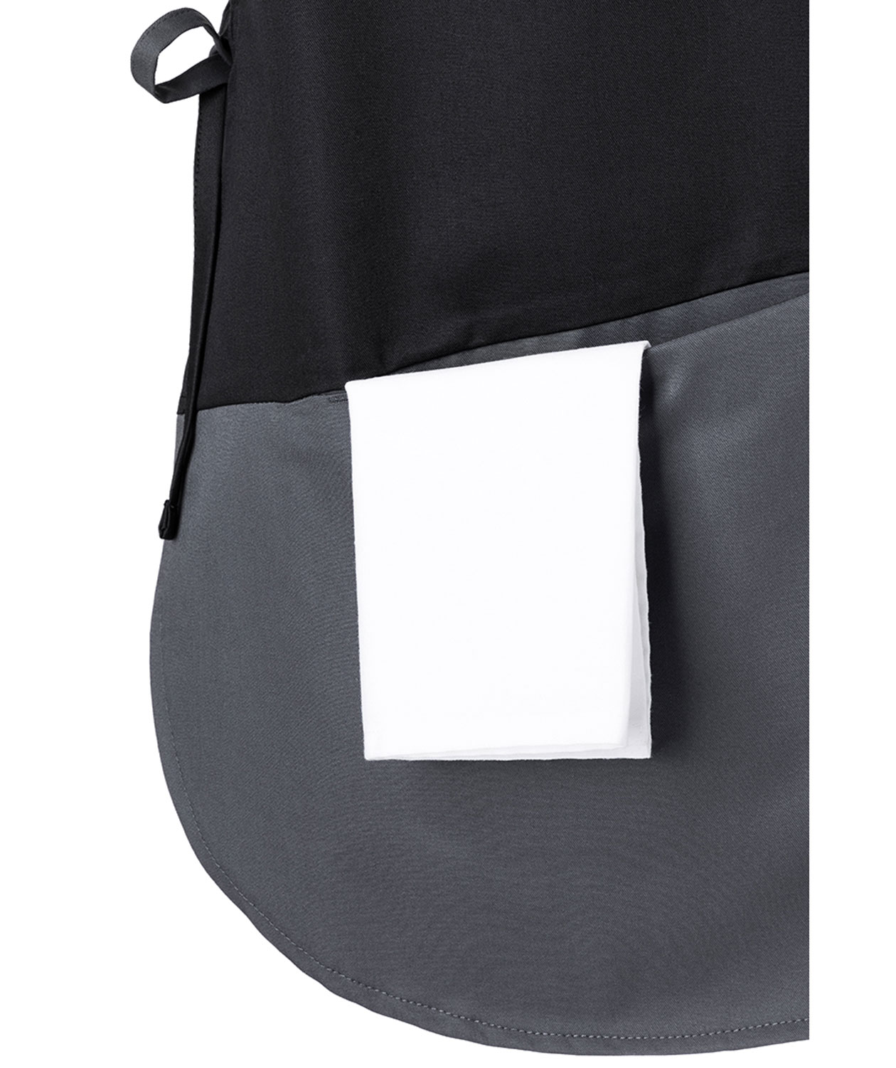Karlowsky Bea sandwich apron with pocket, Grey/Black, large image number 4