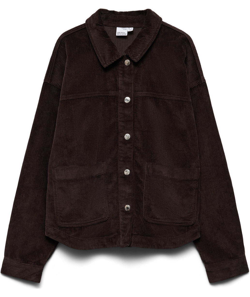 Vero Moda VMJAMIE corduroy skjortjacka dam, Chocolate Torte